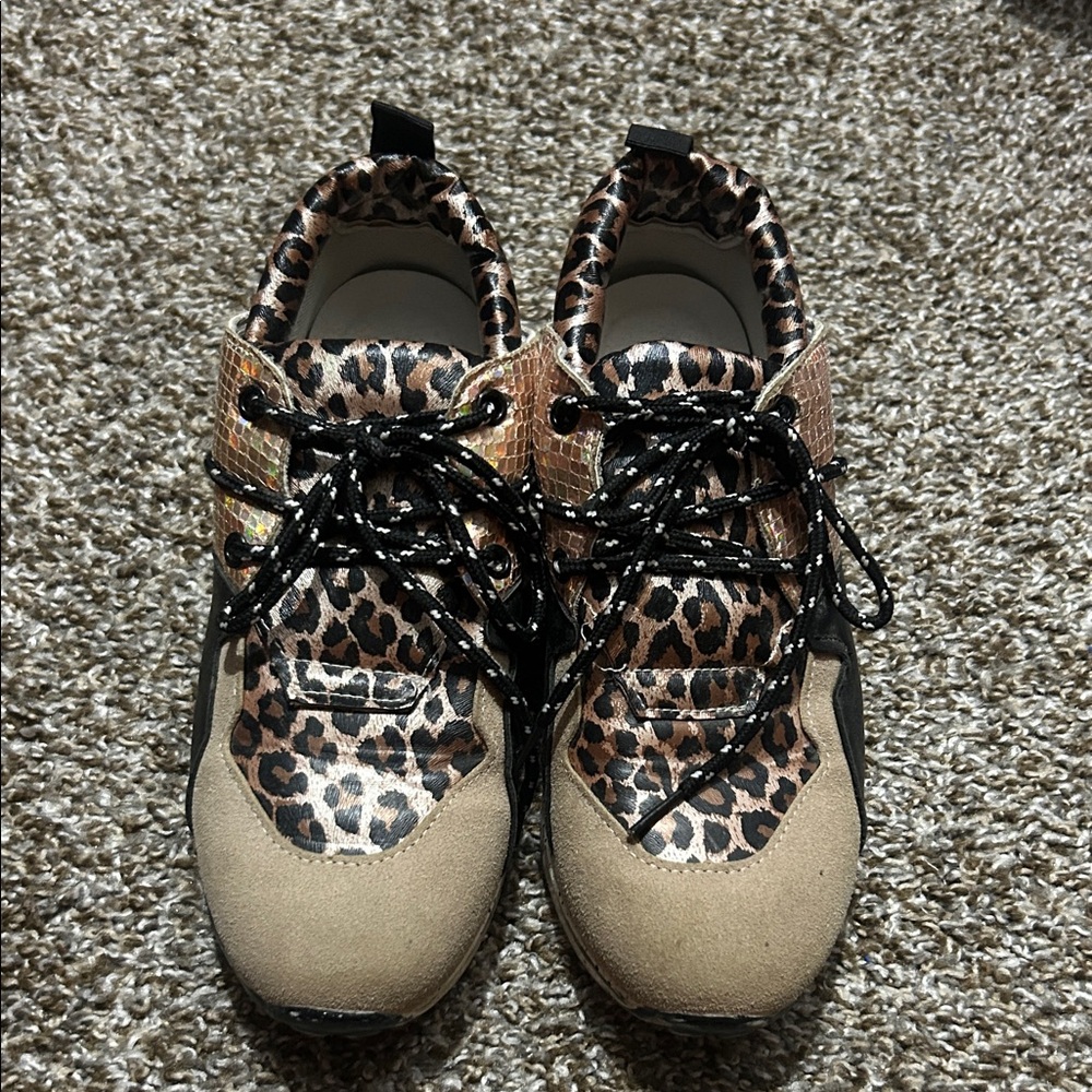 Leopard Print Adult Sneakers